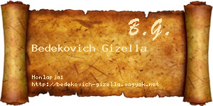 Bedekovich Gizella névjegykártya