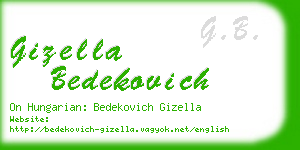 gizella bedekovich business card